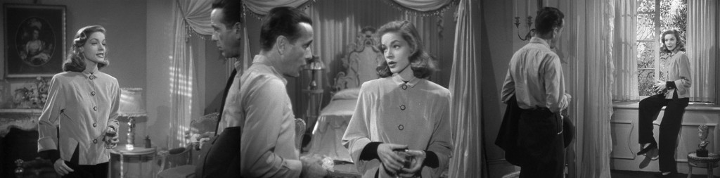 Caption: Lauren Bacall’s command of movement and gesture in The Big Sleep (1946, with Humphrey Bogart).