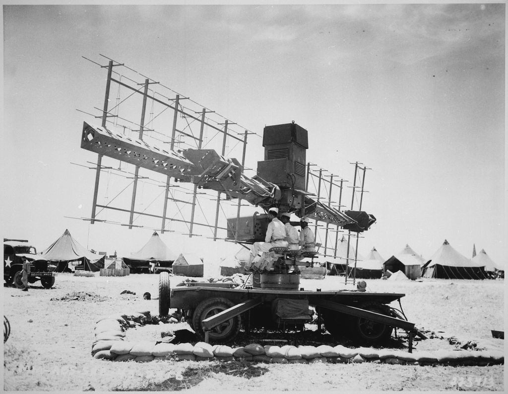 Fig 3: An SCR-268 radar unit outside of Casablanca in 1943. Source: NARA